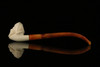 srv - Pirate Churchwarden Block Meerschaum Pipe with fitted case M2501