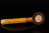 srv - Bent Dublin Block Meerschaum Pipe with custom case 15211