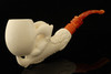 srv - Eagle's Claw Block Meerschaum Pipe with custom case 15213