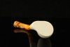 srv - Sitting Oom Paul Block Meerschaum Pipe with fitted case 15216