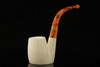 srv - Sitting Oom Paul Block Meerschaum Pipe with fitted case 15216