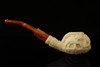 srv - Tri Elephants Block Meerschaum Pipe with custom case 15218