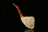 srv - American Eagle Carved in Claw Block Meerschaum Pipe with fitted case M2517