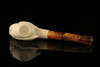 srv - Bearded Skull Block Meerschaum Pipe with custom case M2525