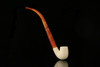 srv - Bent Billiard Churchwarden Block Meerschaum Pipe with fitted case M2544