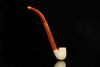 srv - Bent Billiard Churchwarden Block Meerschaum Pipe with fitted case M2544