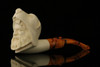 srv - Hercules Block Meerschaum Pipe with fitted case M2557