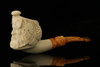 srv - Bacchus Block Meerschaum Pipe with fitted case M2558