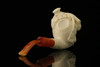srv - Bacchus Block Meerschaum Pipe with fitted case M2561