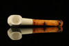 srv - Sitting Panel Block Meerschaum Pipe with fitted case M2562