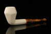 srv - Hexagon Straight Block Meerschaum Pipe with fitted case M2564
