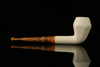 srv - Hexagon Straight Block Meerschaum Pipe with fitted case M2564