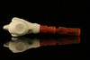 srv - Skull in Claw Block Meerschaum Pipe with fitted case M2568