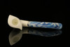 srv - Ocean Weave Block Meerschaum Pipe with fitted case M2575