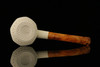 srv - Lattice Octagon Block Meerschaum Pipe with fitted case M2576