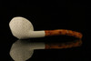 srv - Lattice Octagon Block Meerschaum Pipe with fitted case M2576