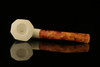 srv - Lattice Octagon Block Meerschaum Pipe with fitted case M2578