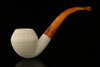 srv - Lattice Rhodesian Block Meerschaum Pipe with fitted case M2580