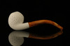 srv - Lattice Rhodesian Block Meerschaum Pipe with fitted case M2580