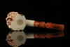 srv - Natural Raw Block Meerschaum Pipe with fitted case M2586