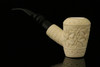 srv Premium - Carved Cherrywood -Block Meerschaum Pipe with custom case M2594