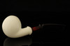 srv - Deluxe Smooth Apple Block Meerschaum Pipe with fitted case 15231