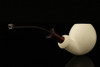 srv - Deluxe Smooth Apple Block Meerschaum Pipe with fitted case 15231