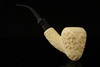 srv Premium - Carved Tomahawk Block Meerschaum Pipe with fitted case 15232