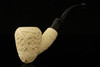srv Premium - Carved Tomahawk Block Meerschaum Pipe with fitted case 15232