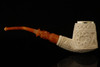 srv - Deluxe Carved Block Meerschaum Pipe with fitted case 15236