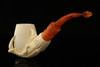 srv - Deluxe Eagle's Claw by Tahsin Block Meerschaum Pipe with fitted case 15239