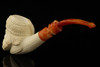 srv - Santa Claus Block Meerschaum Pipe with fitted case 15244