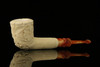 srv - Carved Dublin Straight Block Meerschaum Pipe with fitted case M2617