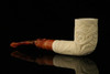 srv - Carved Bent Block Meerschaum Pipe with fitted case M2619