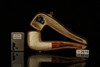 srv - Carved Bent Block Meerschaum Pipe with fitted case M2619