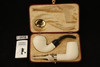IMP Meerschaum Pipe - 2-Pipe Set - Hand Carved with chest case i2518