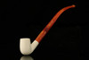 srv - Bent Billiard Churchwarden Block Meerschaum Pipe with fitted case M2661