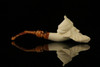 srv - Self-Sitter Sultan Block Meerschaum Pipe with fitted case M2669