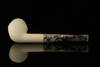 srv - Rhodessian Straight Block Meerschaum Pipe with fitted case M2676