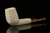 srv - Lattice Panel Straight Block Meerschaum Pipe with fitted case M2679