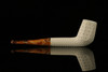 srv - Lattice Panel Straight Block Meerschaum Pipe with fitted case M2679