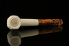 srv - Lattice Panel Straight Block Meerschaum Pipe with fitted case M2679