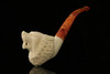 srv - Wooing Wolf Block Meerschaum Pipe with fitted case M2683