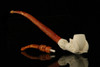 srv - Eagle's Claw Churchwarden Dual Stem Meerschaum Pipe with fitted case M2709