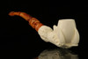srv - Eagle's Claw Churchwarden Dual Stem Meerschaum Pipe with fitted case M2709