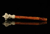 srv - Eagle's Claw Churchwarden Dual Stem Meerschaum Pipe with fitted case M2712