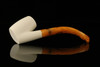 srv - Self Sitter Poker Block Meerschaum Pipe with fitted case M2727