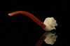 srv - Ram Churchwarden Dual Stem Meerschaum Pipe with fitted case M2731