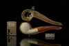 srv - Rhodessian Block Meerschaum Pipe with fitted case M2734