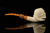 srv - Prince Skull Block Meerschaum Pipe with custom case M2737